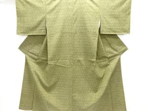 大正ロマン　重ね菱模様織出し手織り紬着物